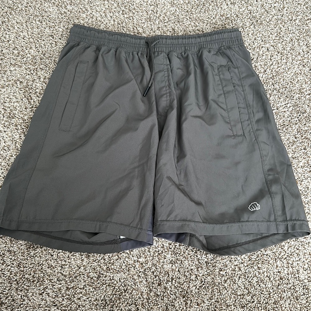 Feed Me Fight Me Drawstring Shorts w/ Pockets Sz L